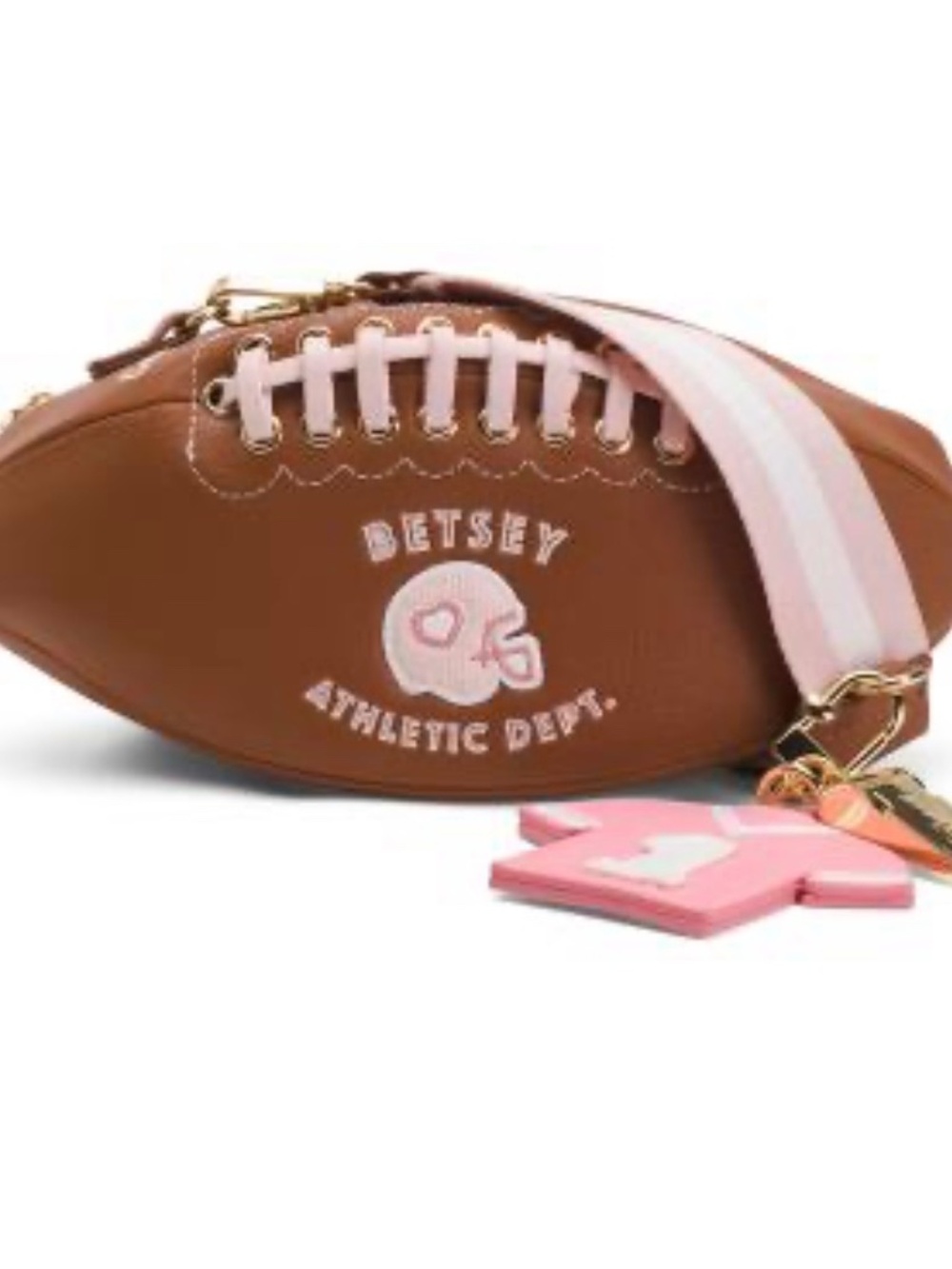 BNWT BETSEY JOHNSON TOSS 2 FOOTBALL CROSSBODY PURSE HANDBAG